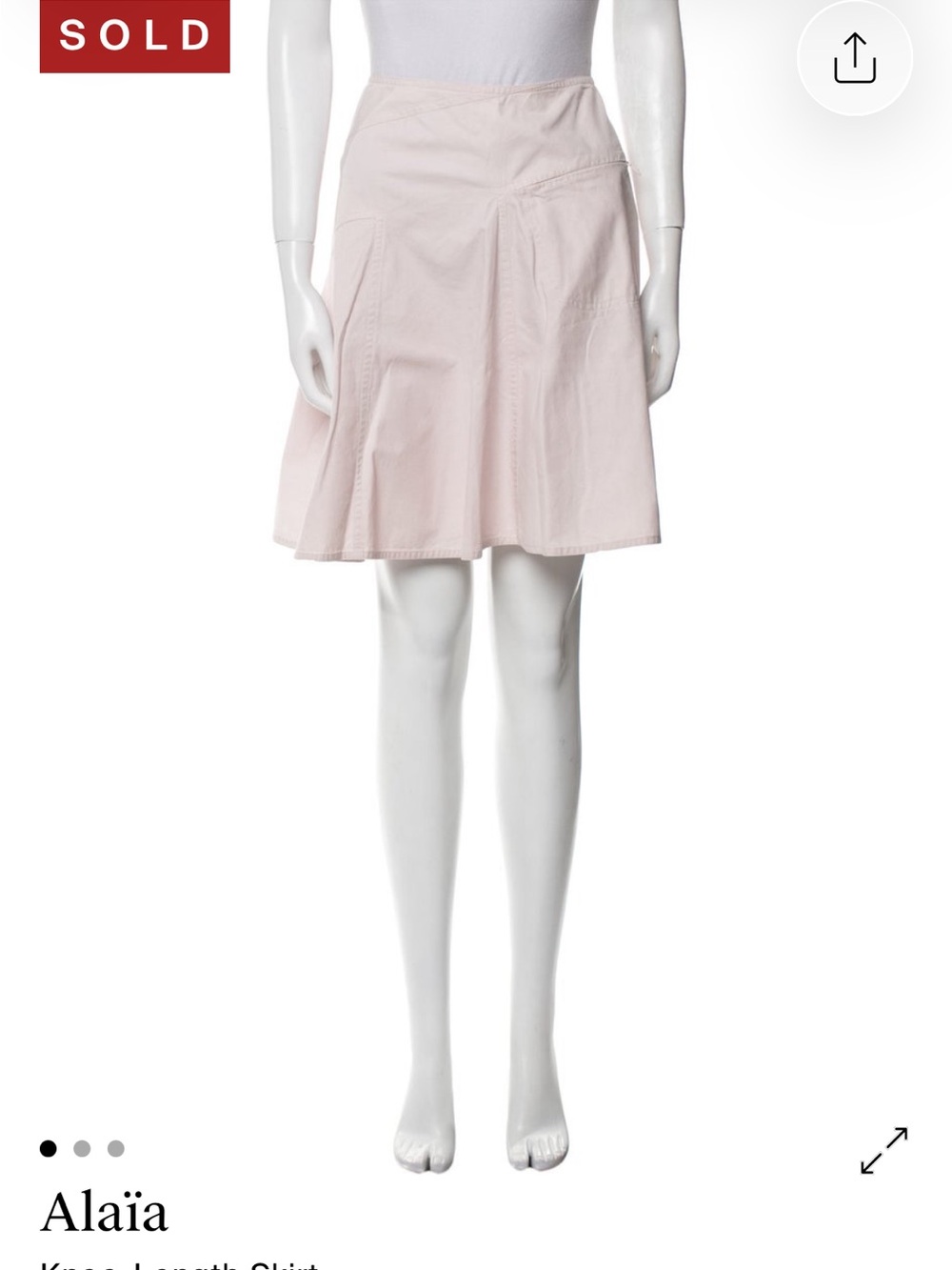 Vintage Alaia Light Pink Skirt